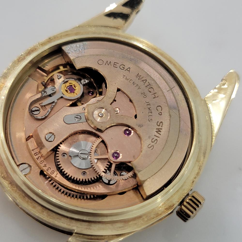 Mens Omega Seamaster Ref 2975 35mm 14k Gold 1950s Automatic Swiss Vintage RA406 For Sale 7