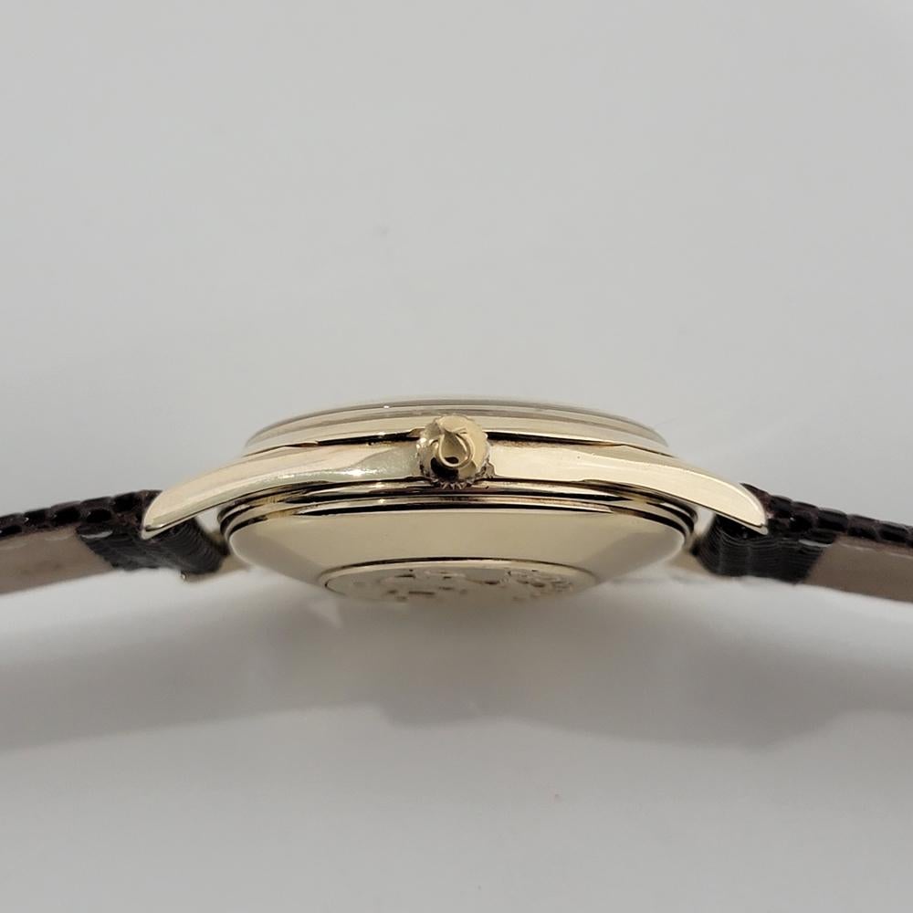 Mens Omega Seamaster Ref 2975 35mm 14k Gold 1950s Automatic Swiss Vintage RA406 For Sale 5