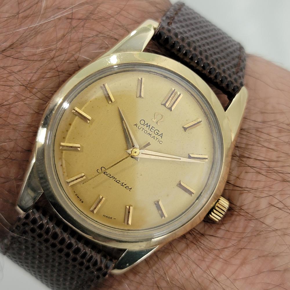 Mens Omega Seamaster Ref 2975 35mm 18k Gold Automatic 1950s Swiss Vintage RA406 9