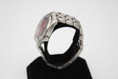 Men's Omega Seamaster Steel Watch, Red Dial