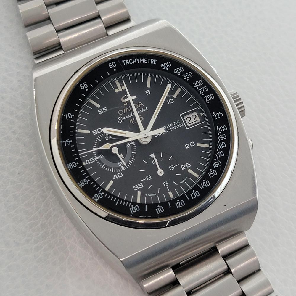 Mens Omega Speedmaster 125 Automatic Chronograph 1970s All Original JM3 In Excellent Condition For Sale In Beverly Hills, CA