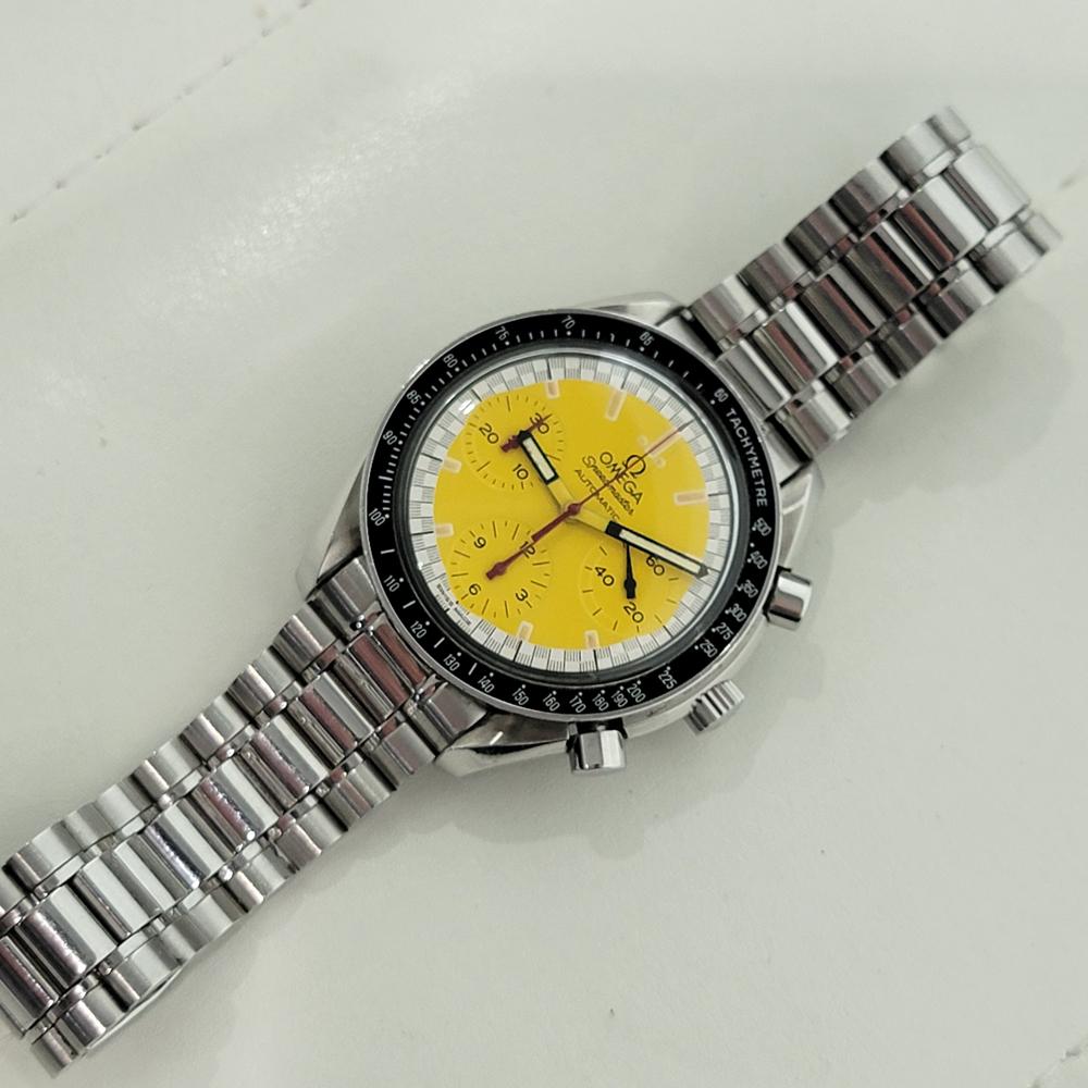Mens Omega Speedmaster 351012 39mm Schumacher Automatic 1990s All Original RA383 For Sale 3