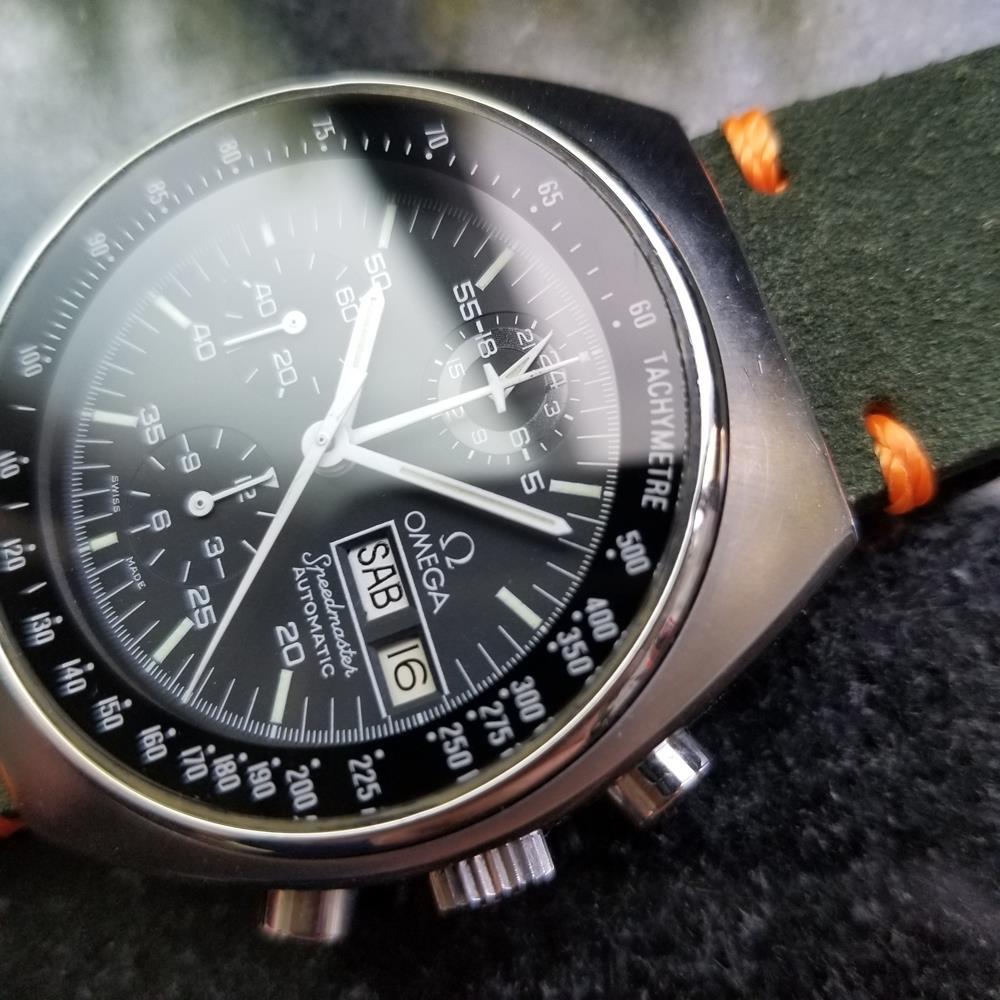 Mens Omega Speedmaster Mark 4.5 Chronograph Automatic 1980s LV289GRN In Excellent Condition In Beverly Hills, CA