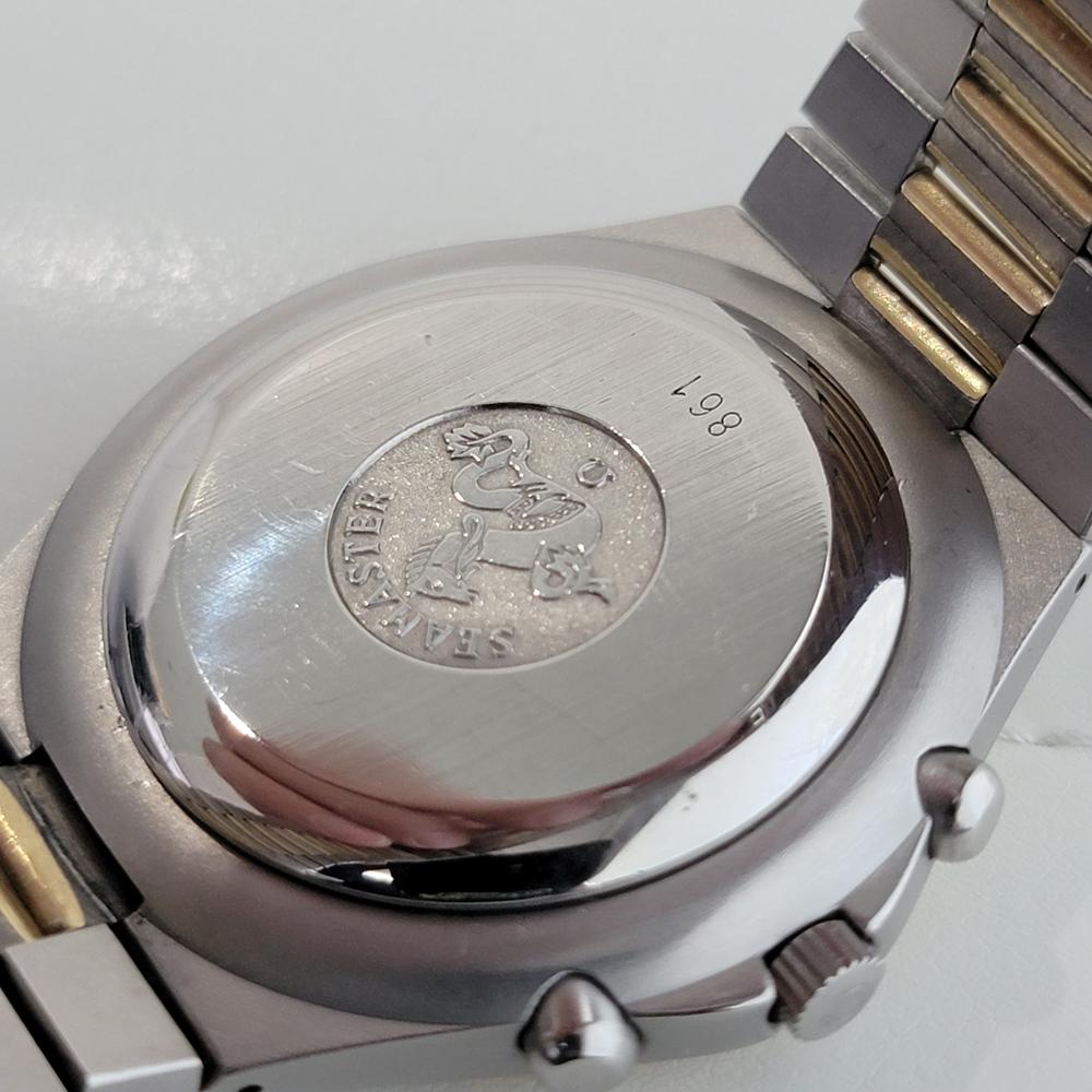 Omega Speedmaster Montre chronographe à remontage manuel Teutonic 14k SS pour hommes, années 1980 JM9 en vente 4