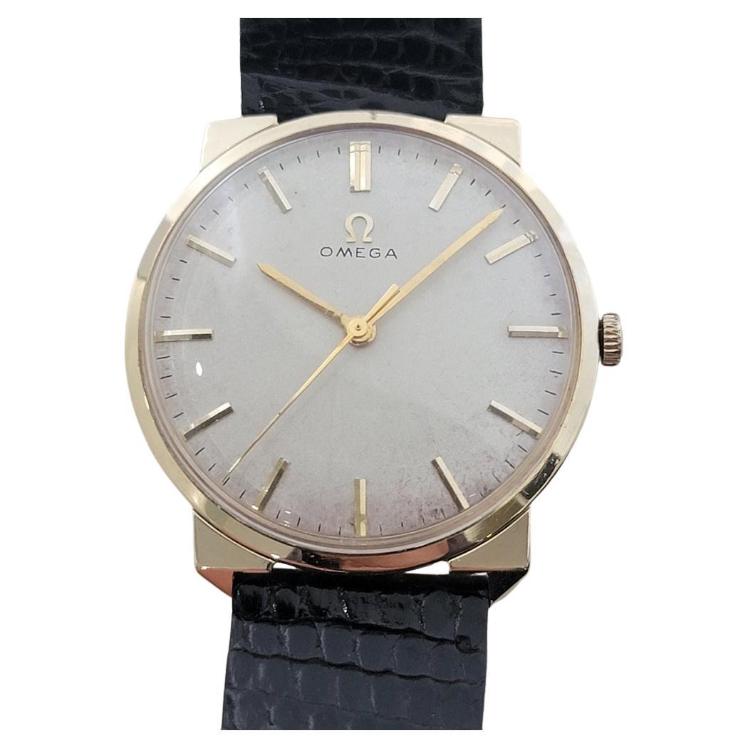 Omega collection américaine P6587 or 14 carats à remontage manuel des années 1960, vintage suisse RA468