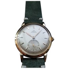 Men's Omega Vintage 18 Karat Solid Gold Bumper Automatic 17J, Swiss ...