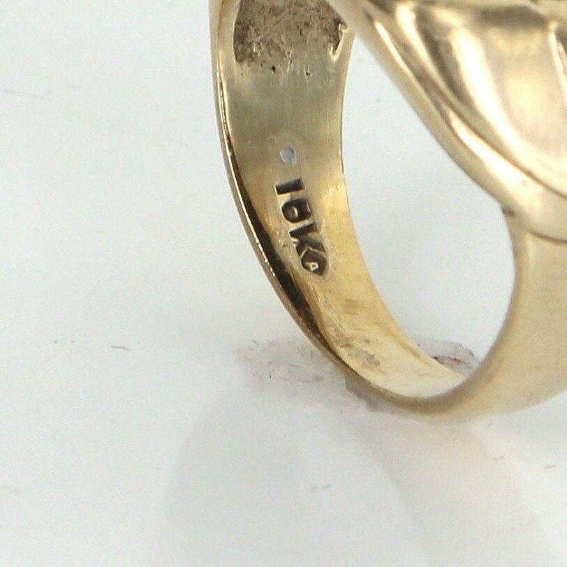 Men’s Onyx Signet Ring Vintage 10 Karat Gold Estate Fine Jewelry Pre Owned In Excellent Condition In Torrance, CA