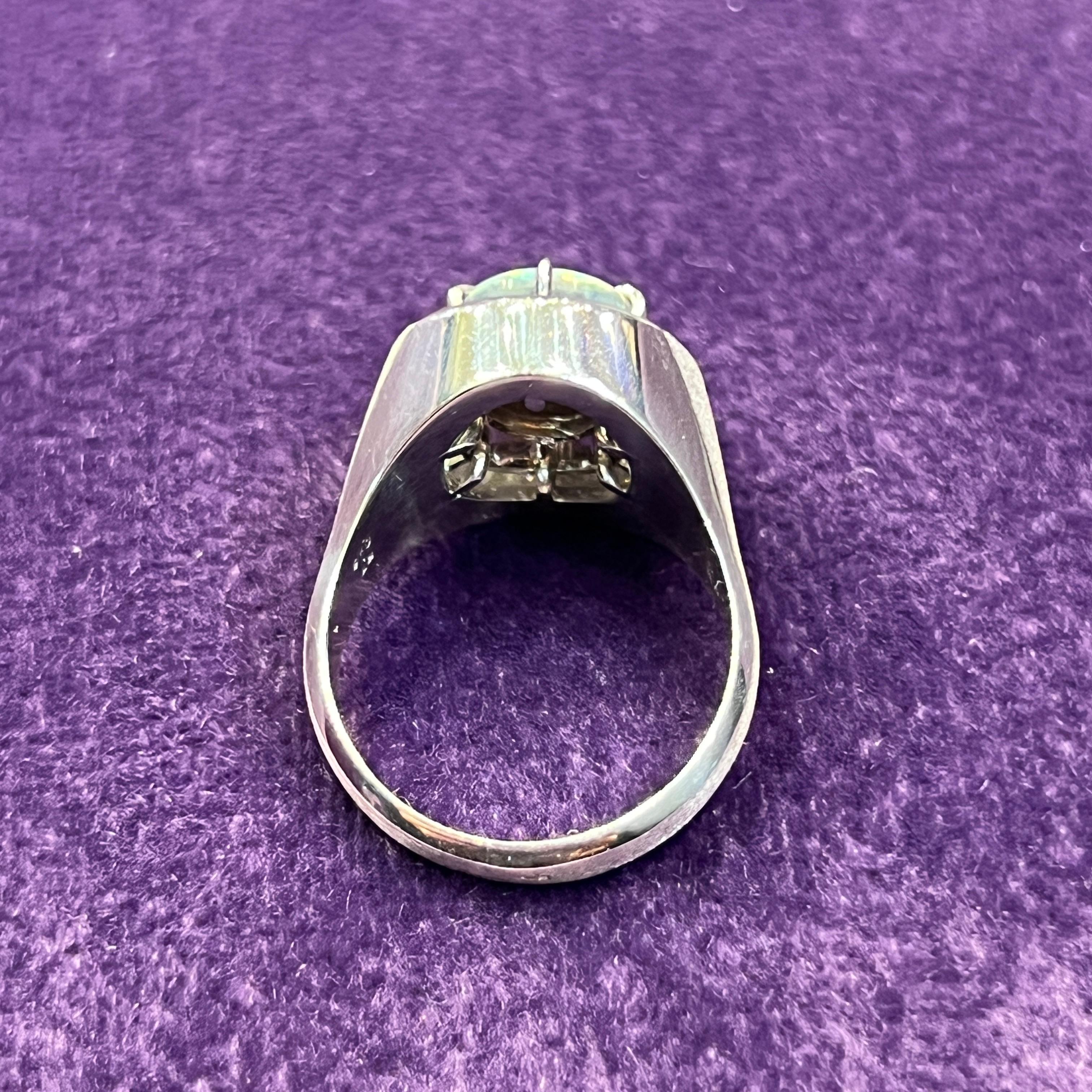 Men's Opal & Diamond Ring For Sale 1