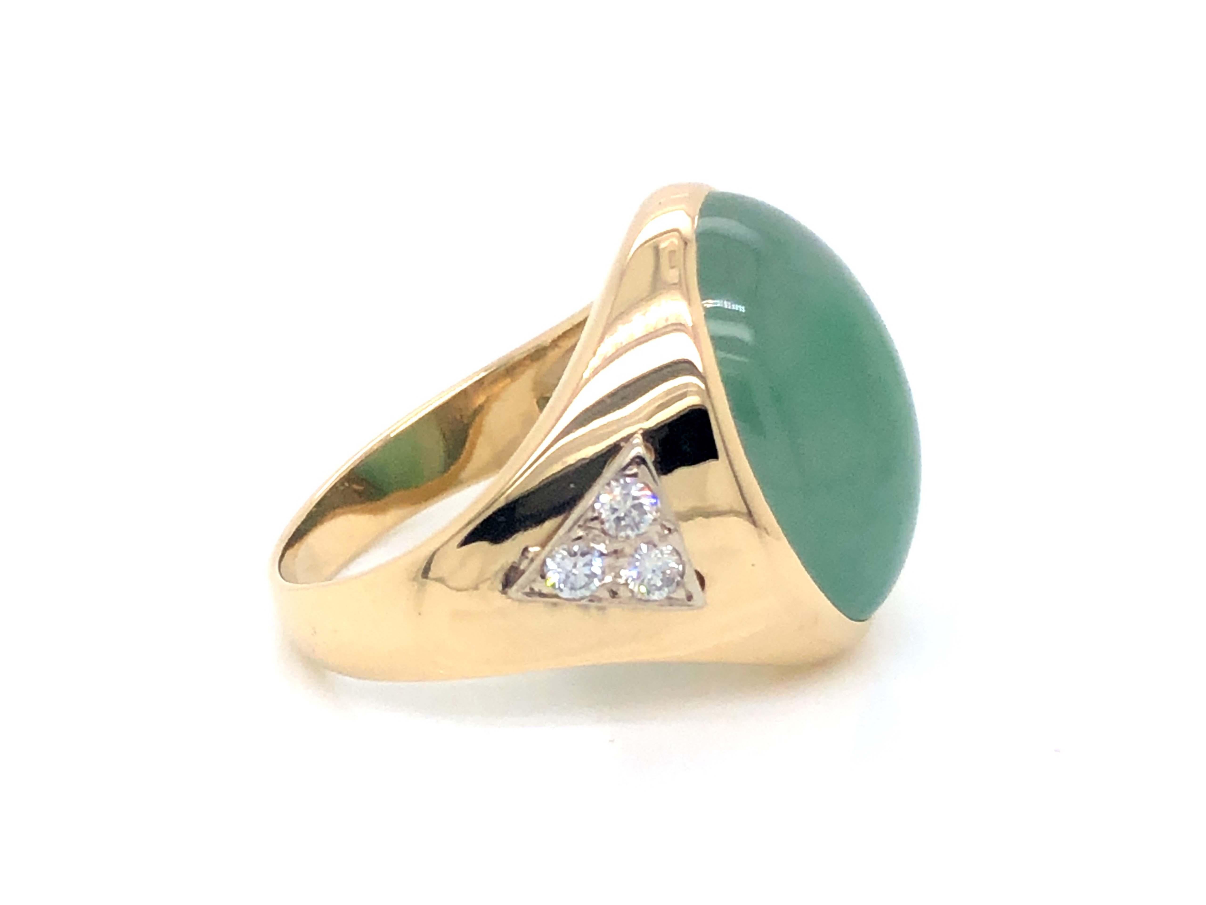 men gold jade ring
