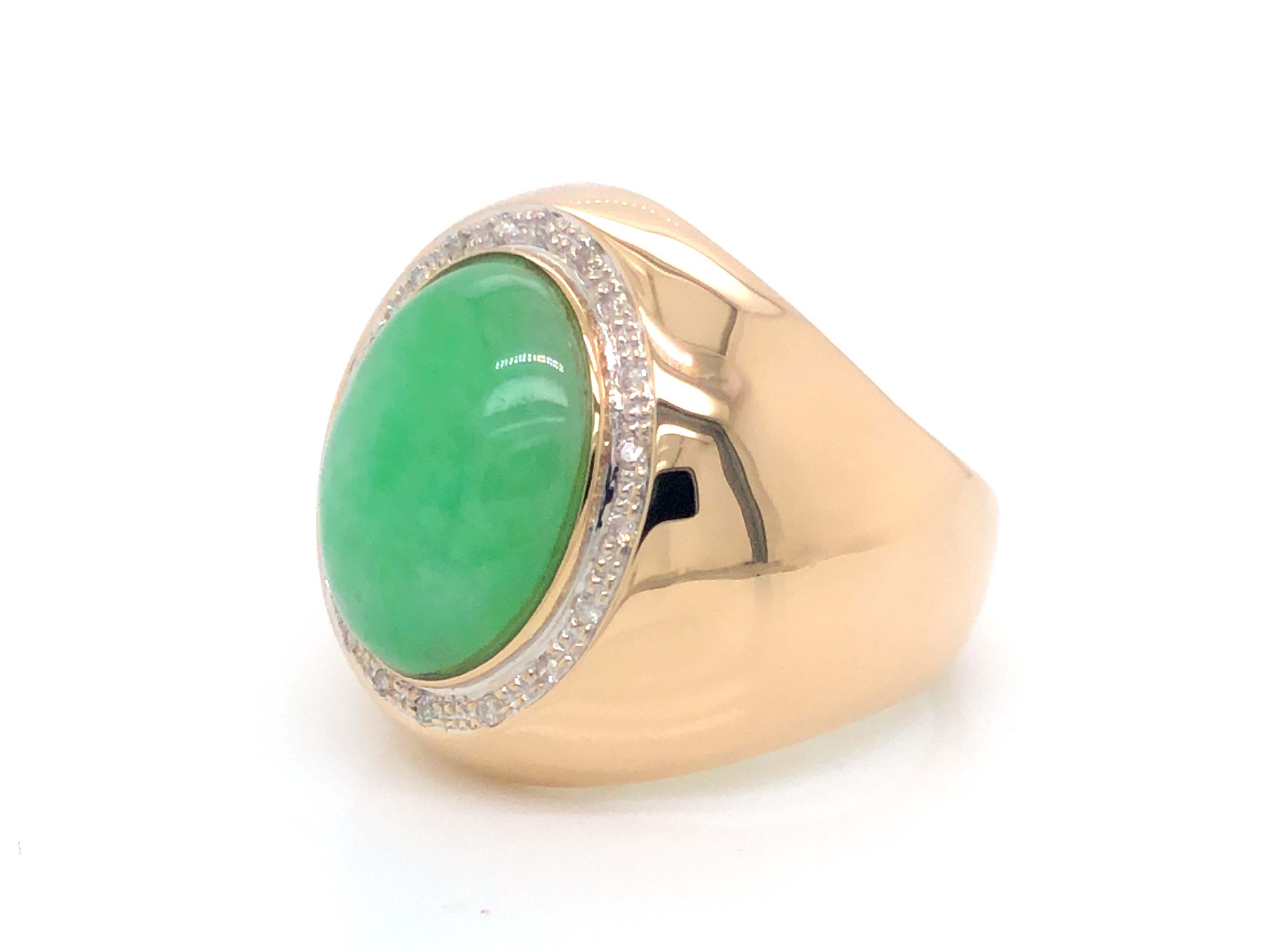 light green jade ring