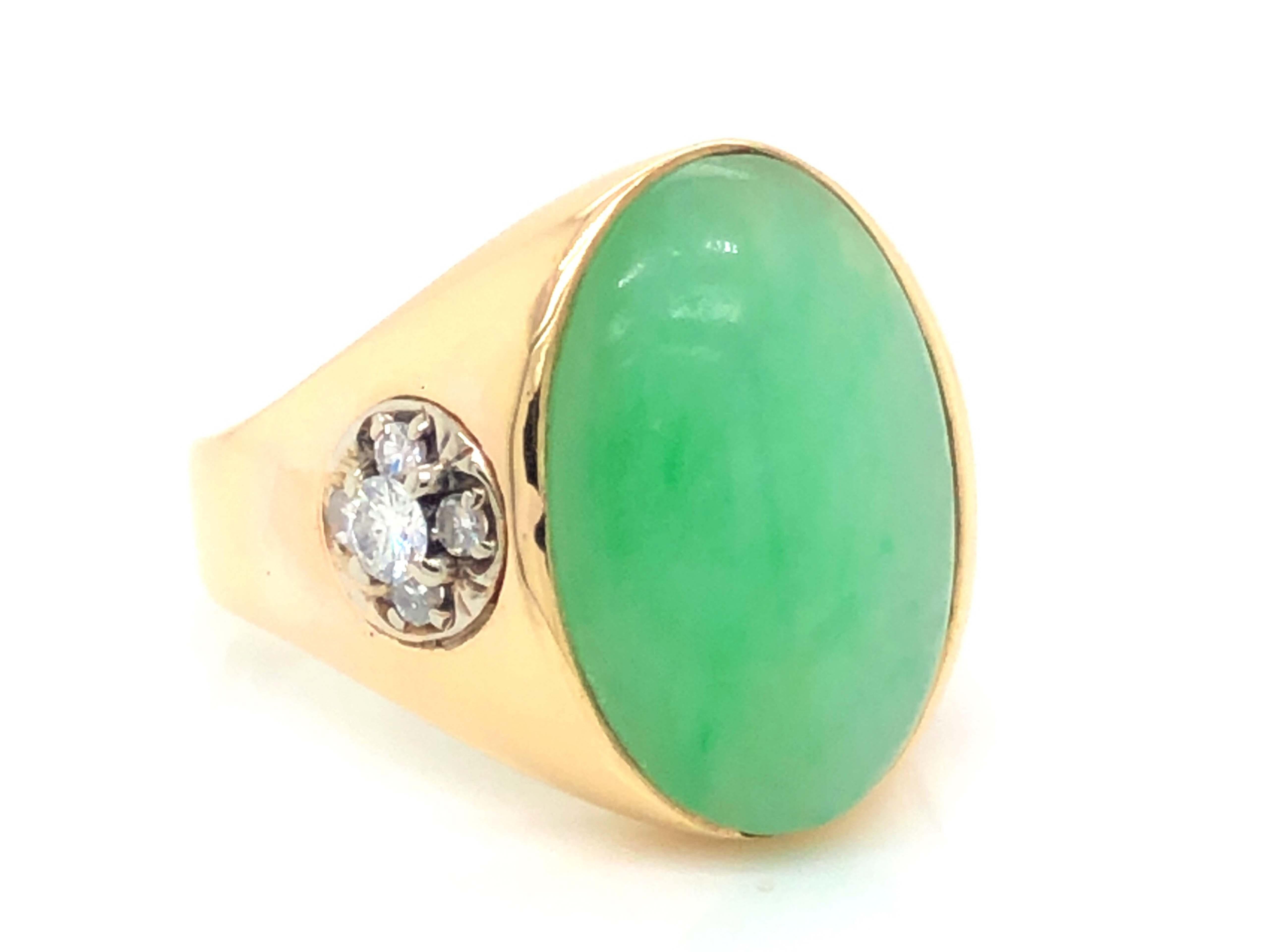 jade gold ring for men