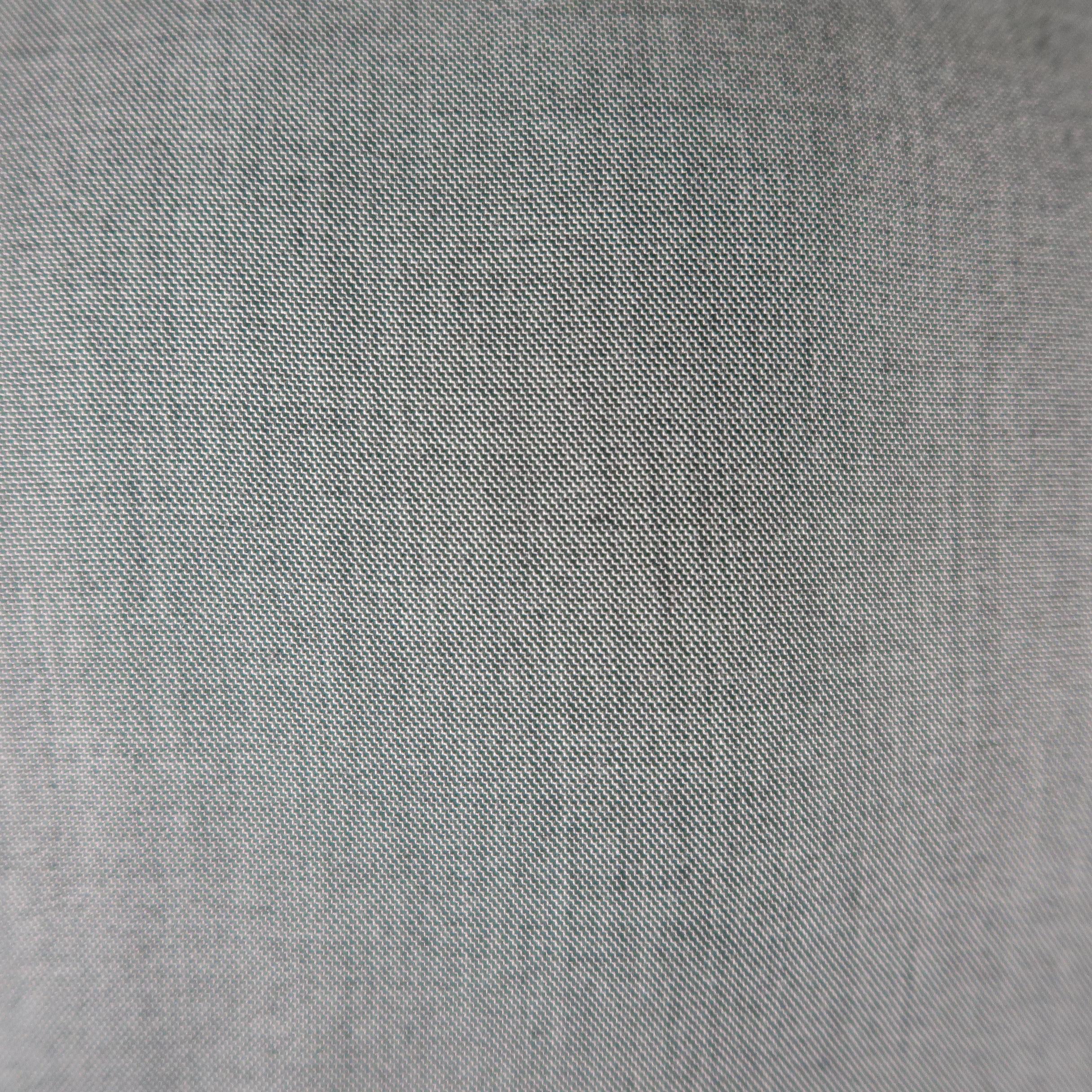 Men's PACO RABANNE 44 Silver Grey Solid Wool Blend Top Stitch Peak Lapel Suit 1
