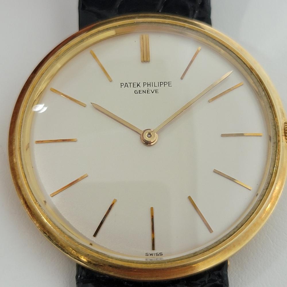Mens Patek Philippe Calatrava 2591 18k Gold Manual-Wind 1960s Swiss RJC107 5