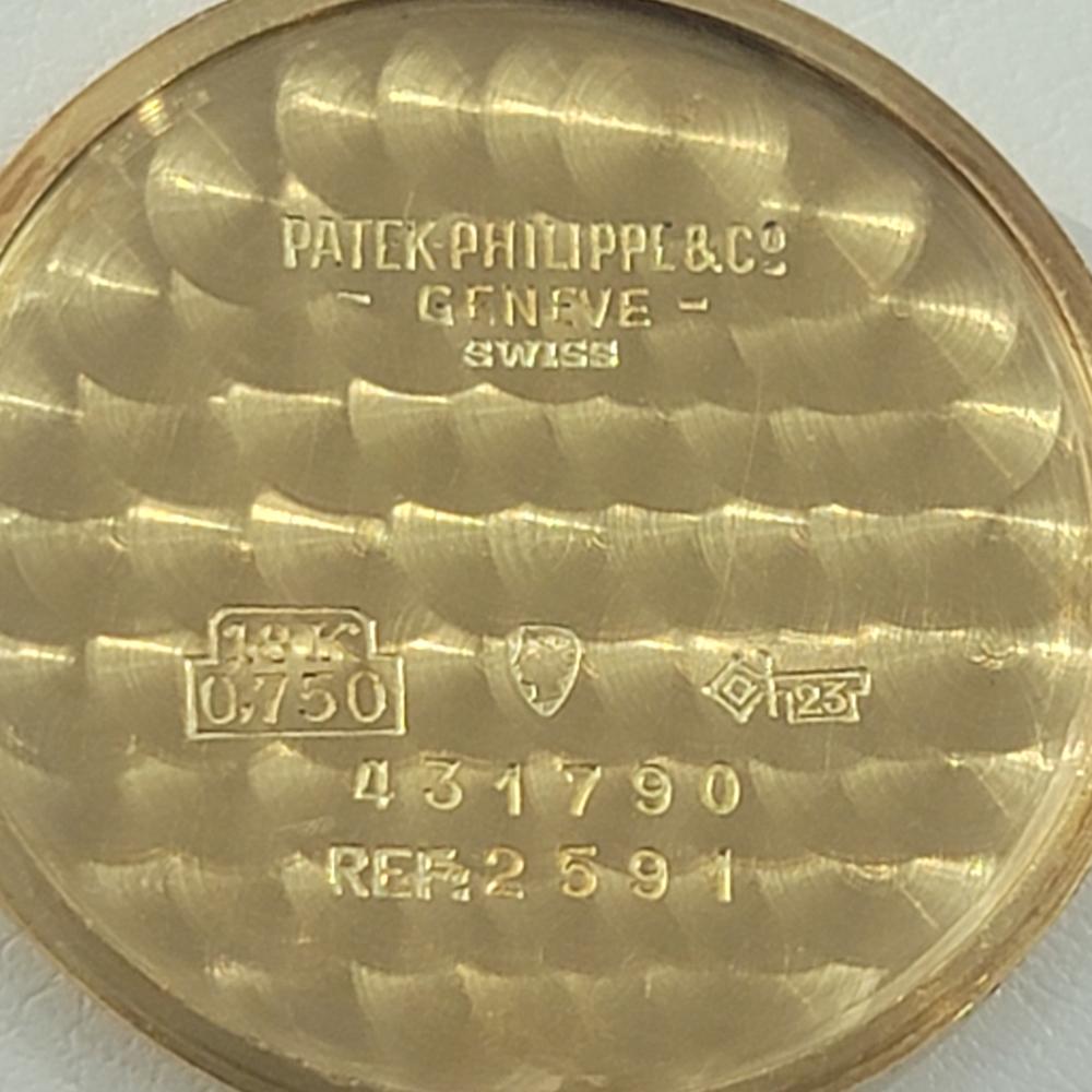 Mens Patek Philippe Calatrava 2591 18k Gold Manual-Wind 1960s Swiss RJC107 3