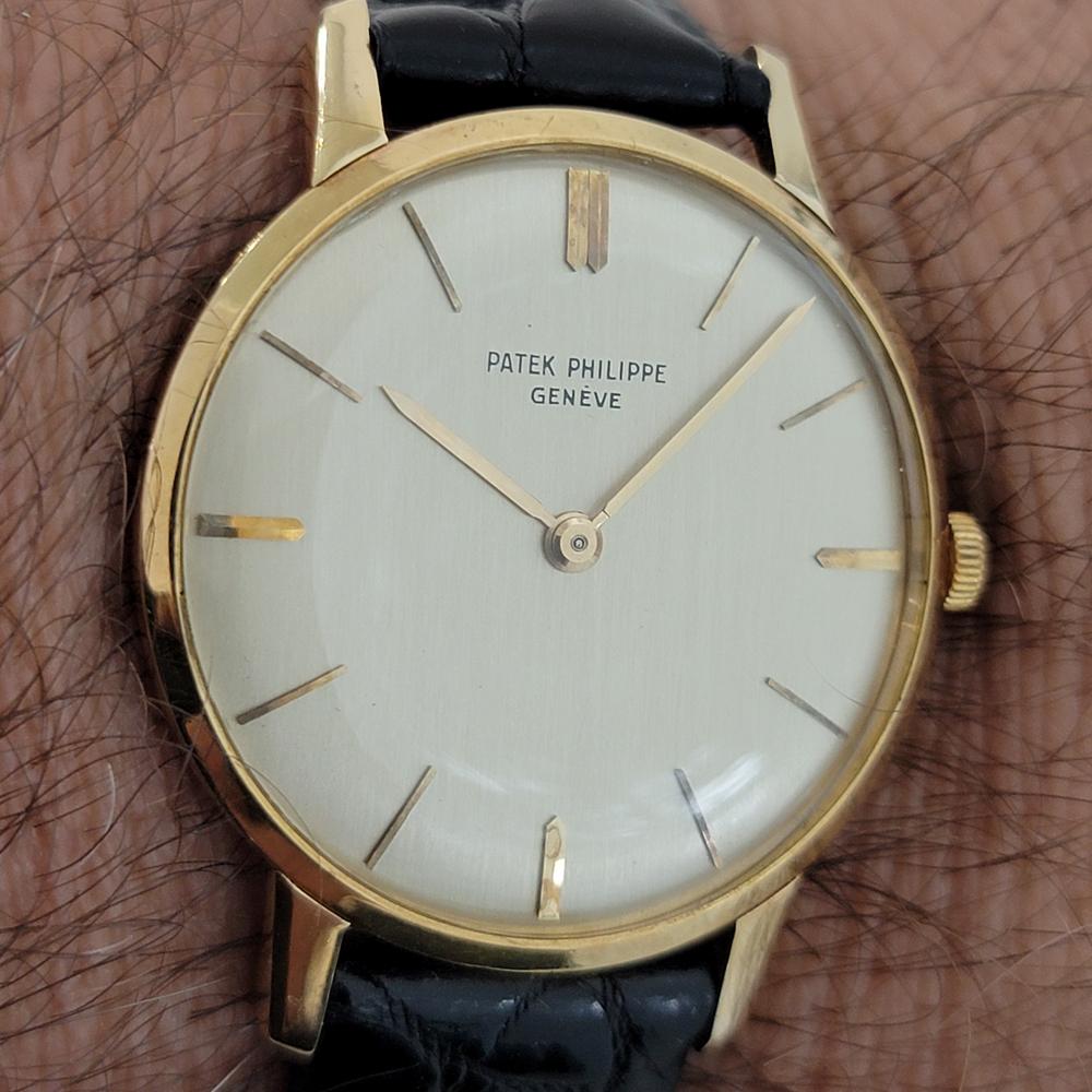 Mens Patek Philippe Calatrava 2599 18k Gold Hand-Wind 1960s Vintage RJC148 3