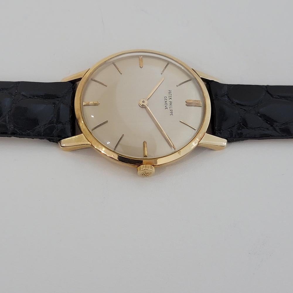 Mens Patek Philippe Calatrava 2599 Or 18k Remontée à la main 1960s Vintage RJC148 1