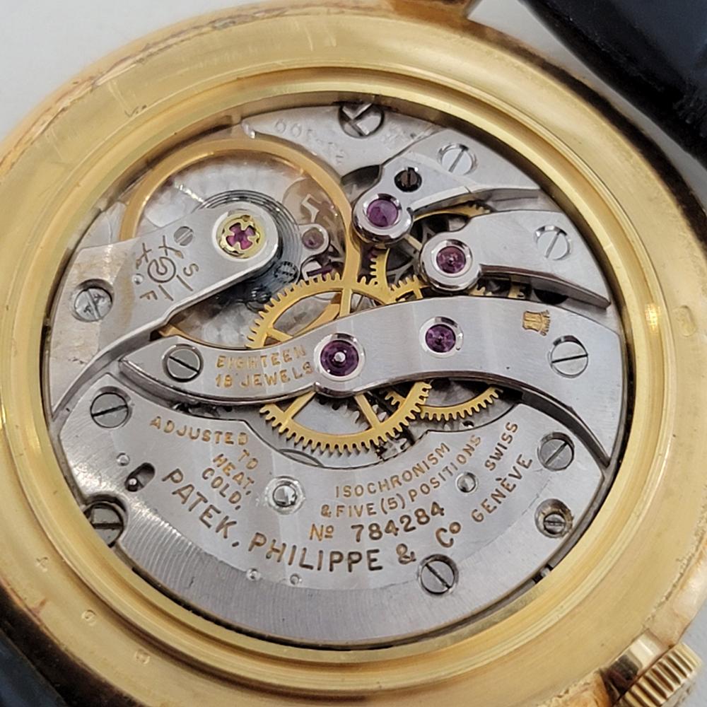 Mens Patek Philippe Calatrava 2599 18k Gold Hand-Wind 1960s Vintage RJC148 1
