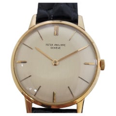 Mens Patek Philippe Calatrava 2599 18k Gold Hand-Wind 1960s Vintage RJC148