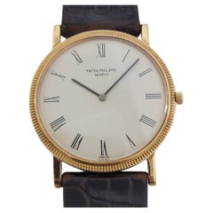 Mens Patek Philippe Calatrava 3520 18k Gold Hand-Wind 1970s Vintage RJC160