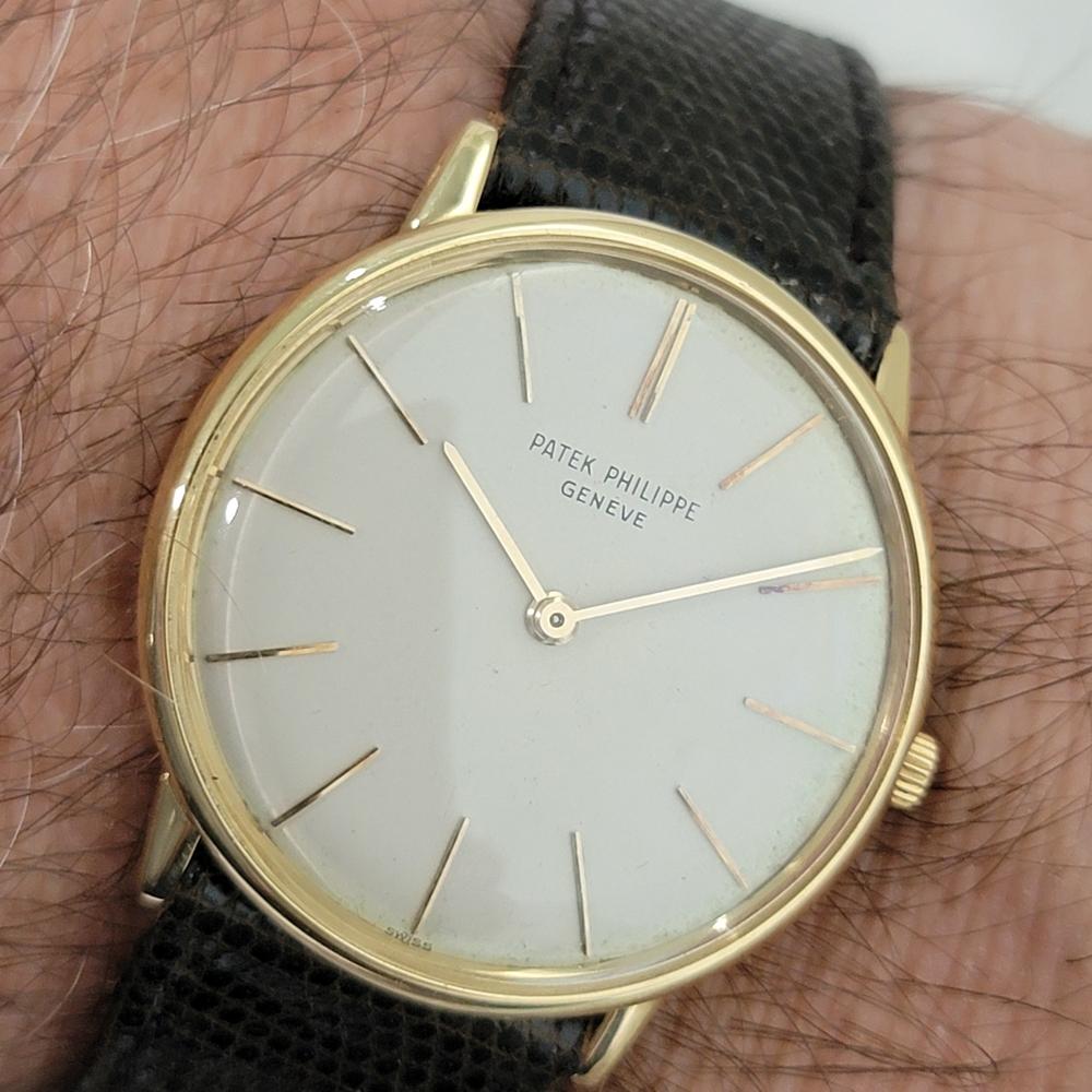Mens Patek Philippe Calatrava 3536 18k Solid Gold 33mm Manual Wind 1960s RA481 9