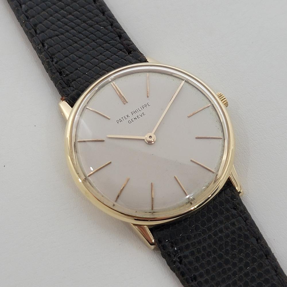 Men's Mens Patek Philippe Calatrava 3536 18k Solid Gold 33mm Manual Wind 1960s RA481