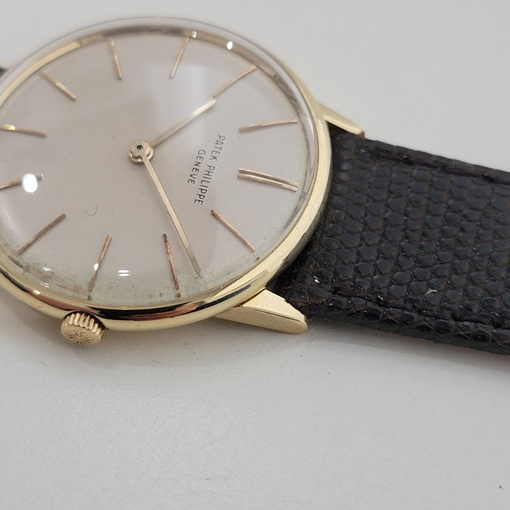 Mens Patek Philippe Calatrava 3536 18k Solid Gold 33mm Manual Wind 1960s RA481 1