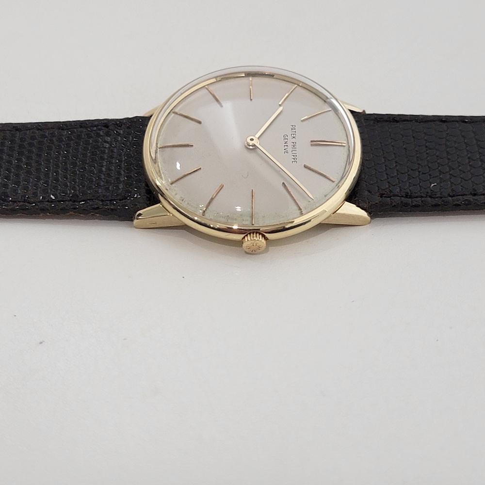 Mens Patek Philippe Calatrava 3536 18k Solid Gold 33mm Manual Wind 1960s RA481 2
