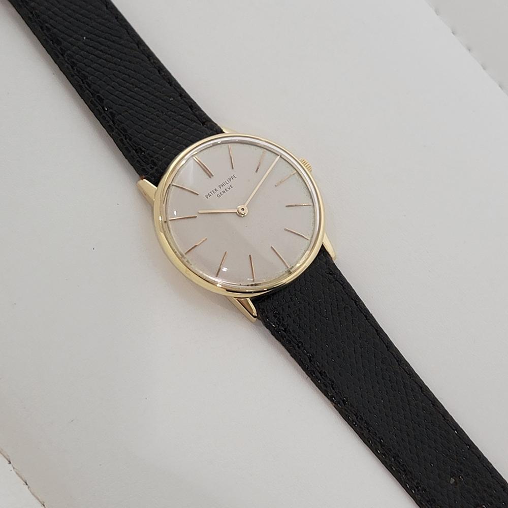 Mens Patek Philippe Calatrava 3536 18k Solid Gold 33mm Manual Wind 1960s RA481 3