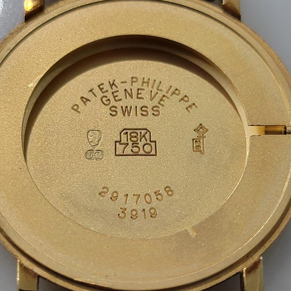 Mens Patek Philippe Calatrava 3919 18k Gold Hand-Wind 1980s Swiss RJC163 4