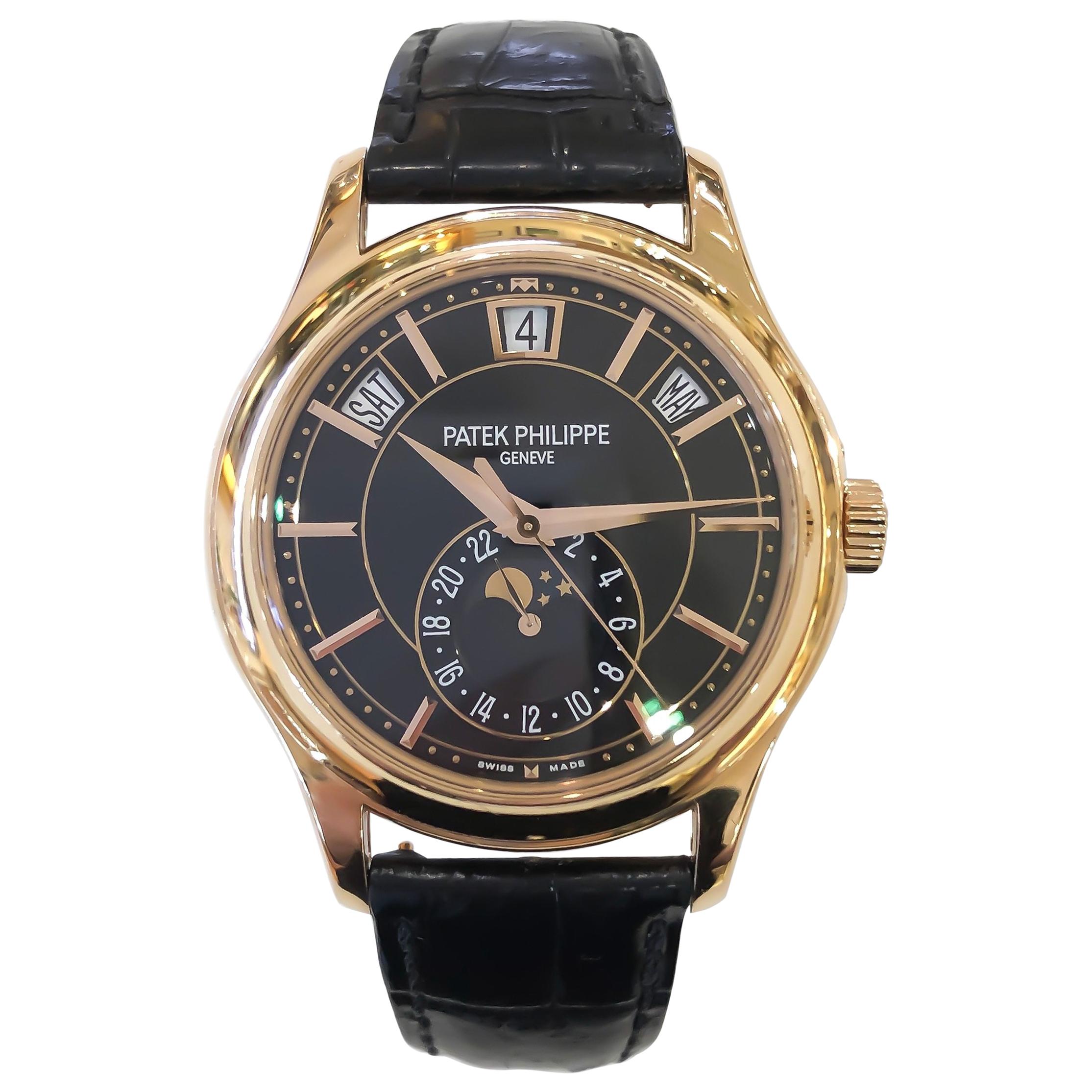 Men's Patek Philippe Complications Watch 18 Karat Rose Gold 5205R