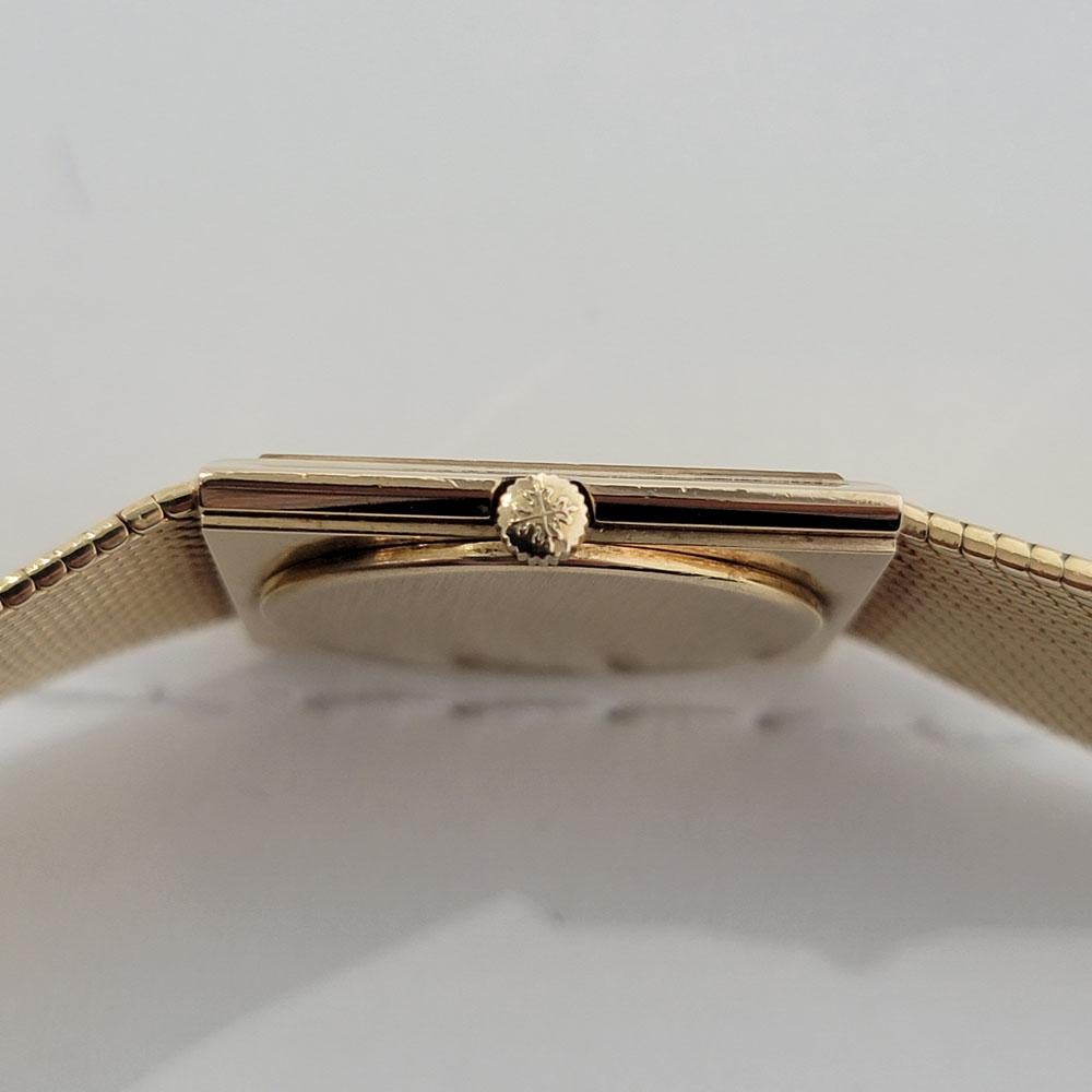 Mens Patek Philippe Gondolo 3491/3 18k Gold Hand Wind W Box 1960s RA344 3
