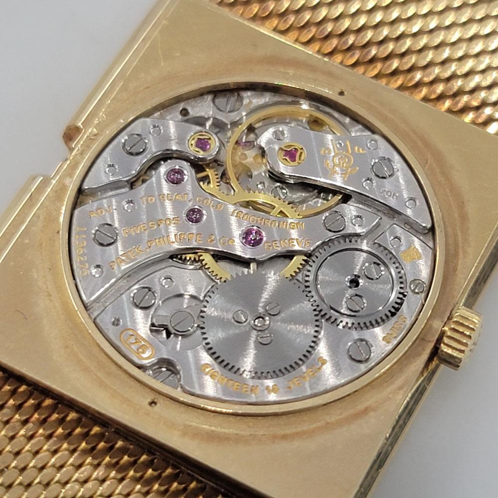 Mens Patek Philippe Gondolo 3491/3 18k Gold Hand Wind W Box 1960s RA344 4