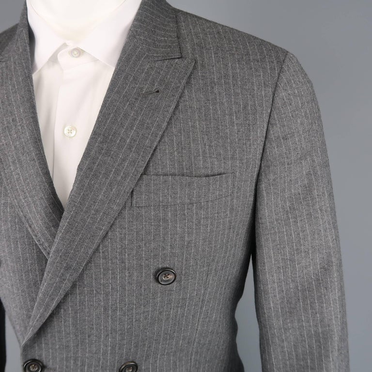 Men's PAUL SMITH 38 Gray Pinstripe Wool Peak Lapel Double Breasted Suit For  Sale at 1stDibs | paul smith double breasted suit, paul smith mainline suit,  paul smith willoughby suit