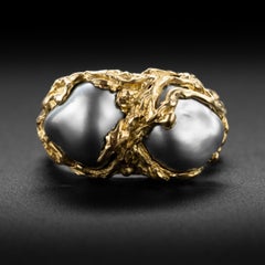 Men's Pearl Ring Bespoke South Sea Pearl & Gold