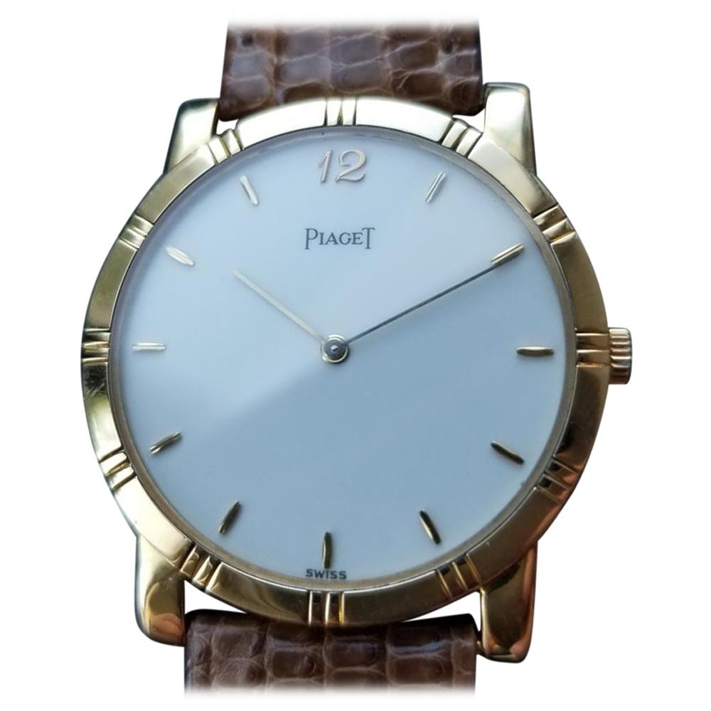 Men's Piaget 18 Karat Solid Gold Midsize Dancer Quartz Dress Watch, LV590TAN