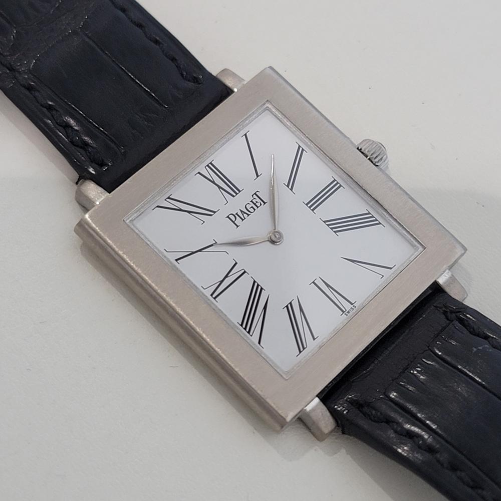 Mens Piaget 18k Altiplano Mecanique ref 9930 30m x 36mm Auto 1990s Swiss NA410 In Excellent Condition In Beverly Hills, CA