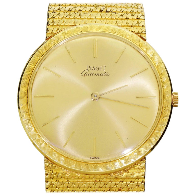 Men's Piaget Dress Watch 18 Karat Yellow Gold 30J Thin Automatic ...