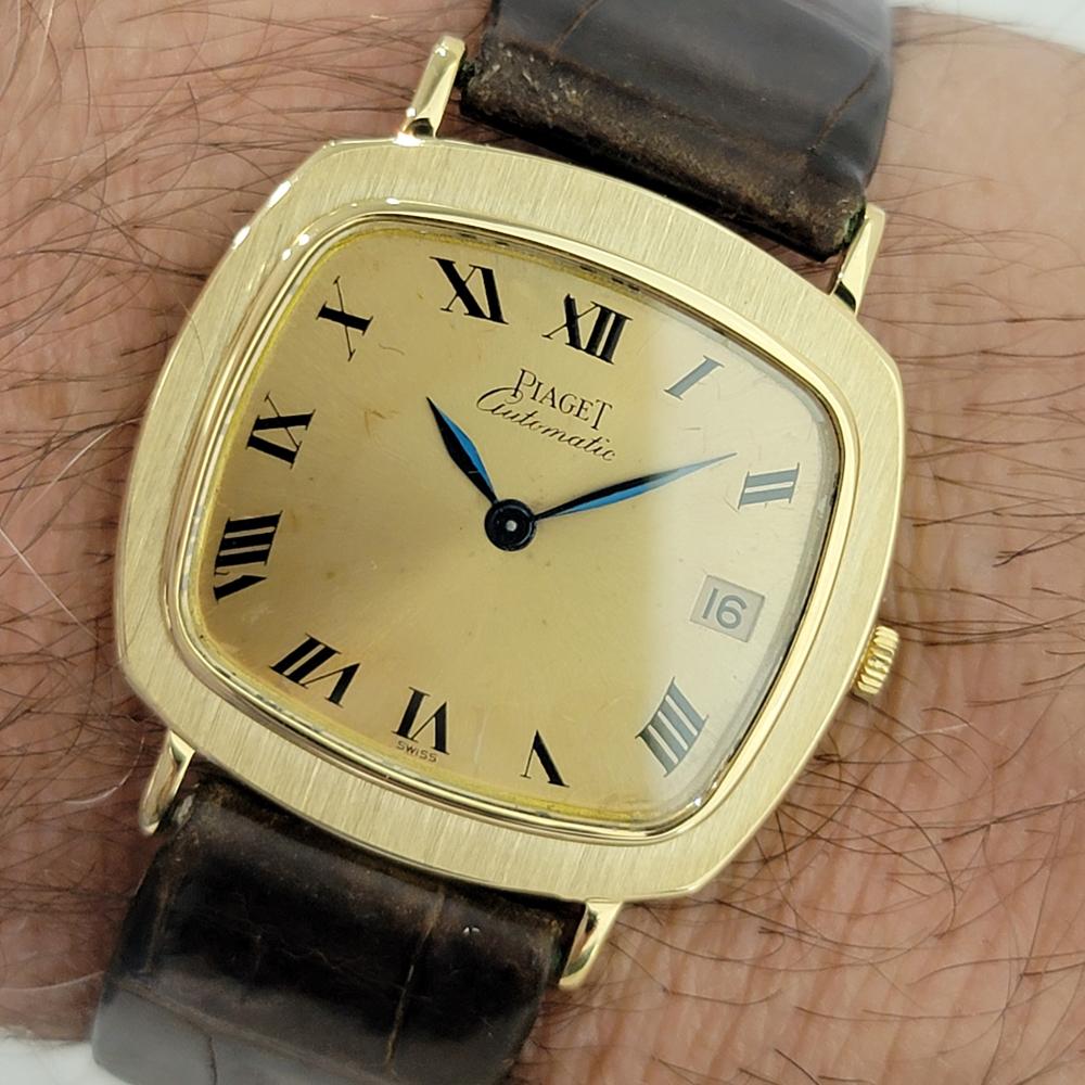 Mens Piaget Ref 13432 18k Gold automatic Dress 1970s All Original RA300 4