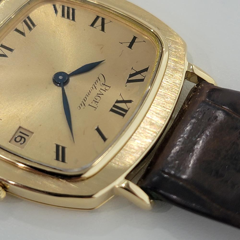 Herren Piaget Ref 13432 18k Gold automatisch Kleid 1970er Alle Original RA300 im Zustand „Hervorragend“ in Beverly Hills, CA
