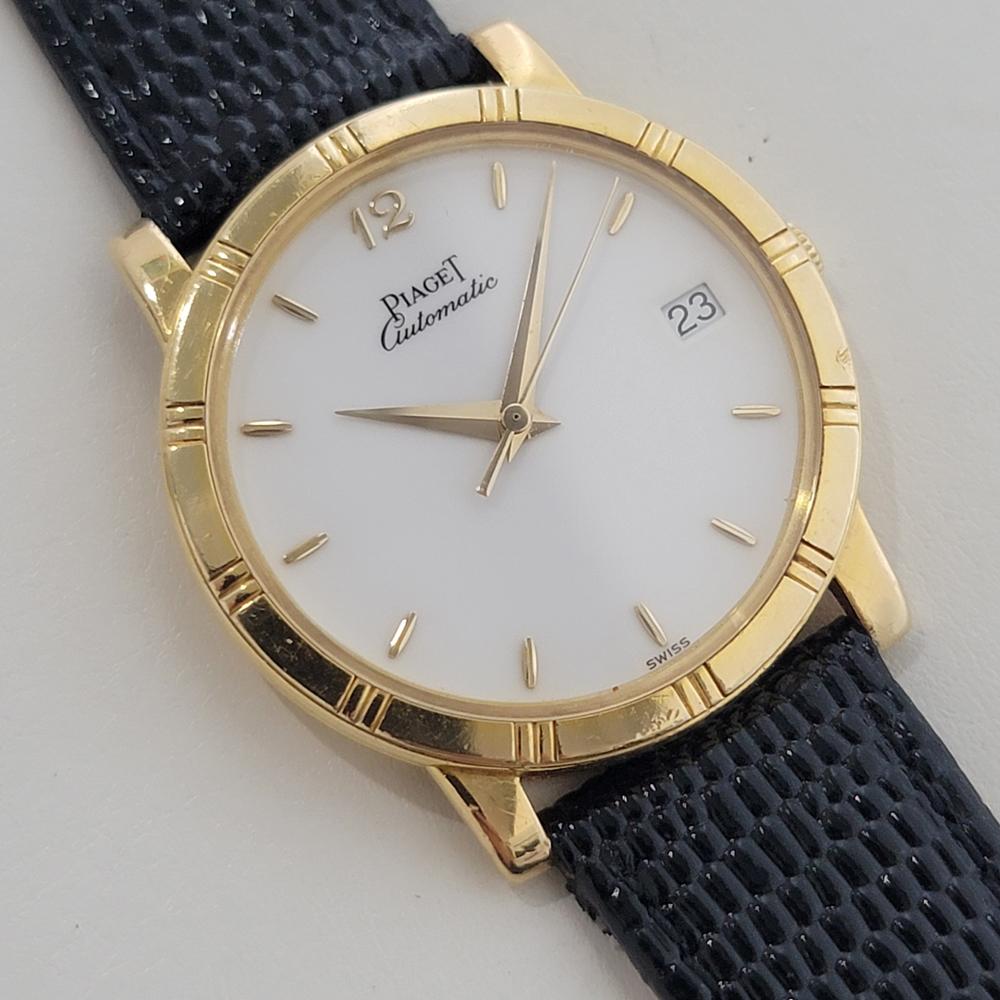 Rétro Piaget Réf. 15923 Dancer en or massif 18 carats, date automatique, années 1990, suisse RA527 en vente