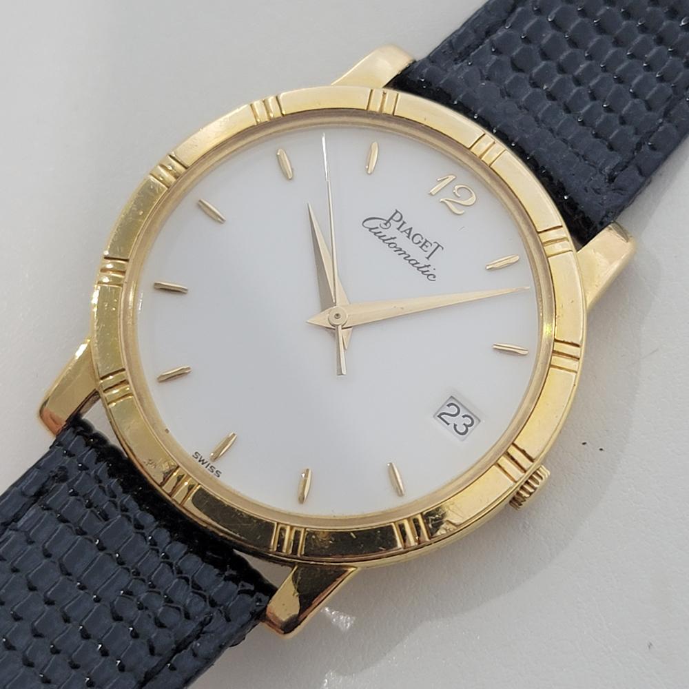 Piaget Réf. 15923 Dancer en or massif 18 carats, date automatique, années 1990, suisse RA527 Excellent état - En vente à Beverly Hills, CA