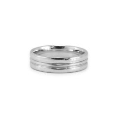 Anello Diana da uomo in platino e oro bianco 18K