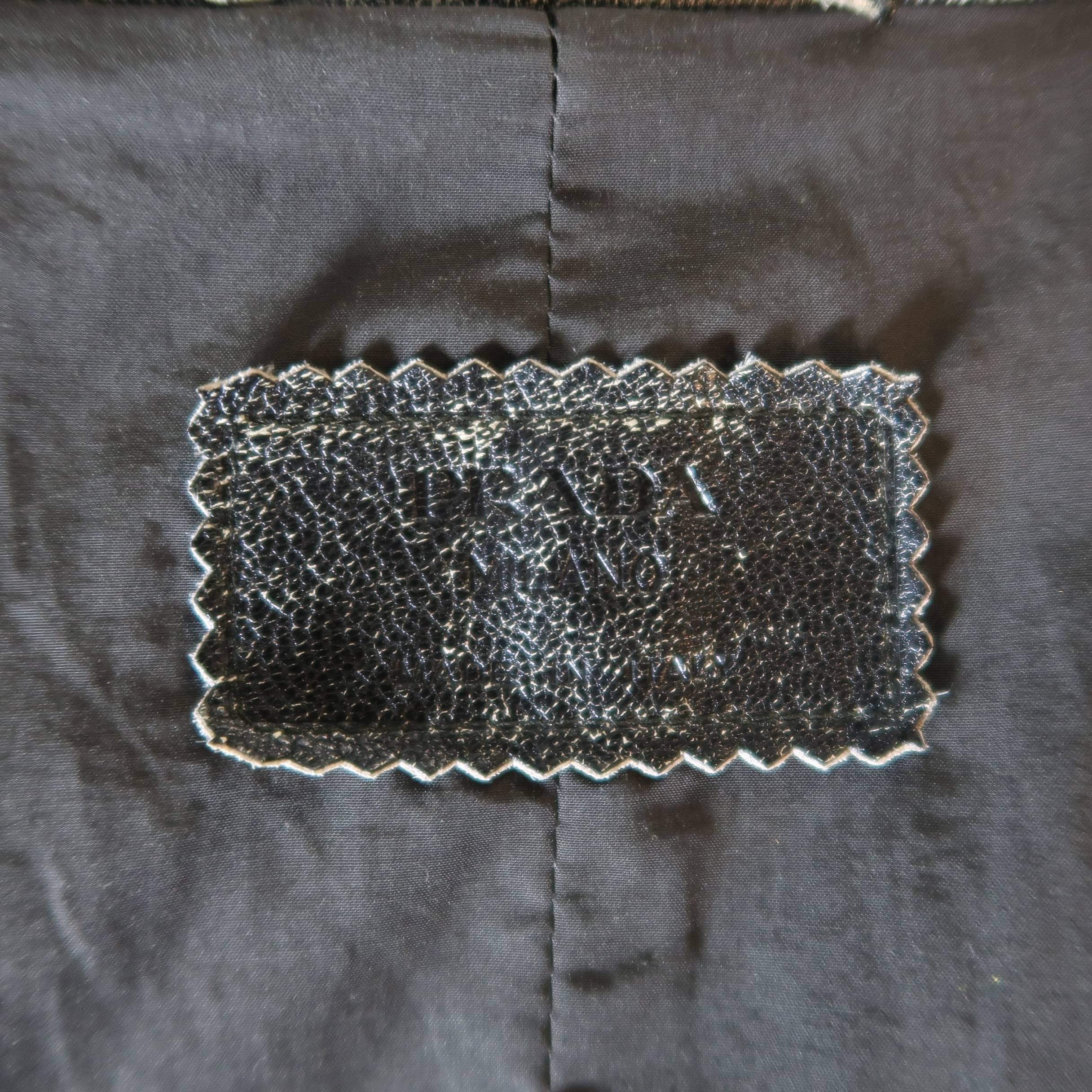 Men's PRADA 40 Dark Brown Distressed Crackled Leather Sport Coat Jacket 2