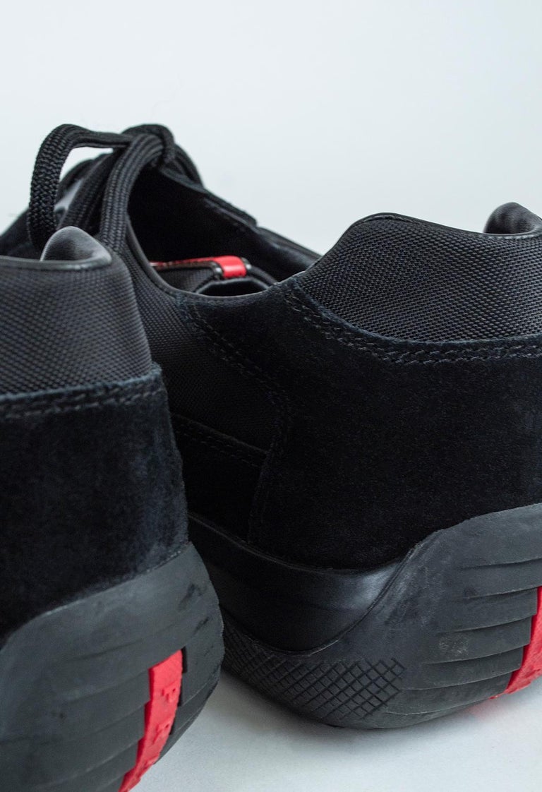 prada americas cup suede sneaker