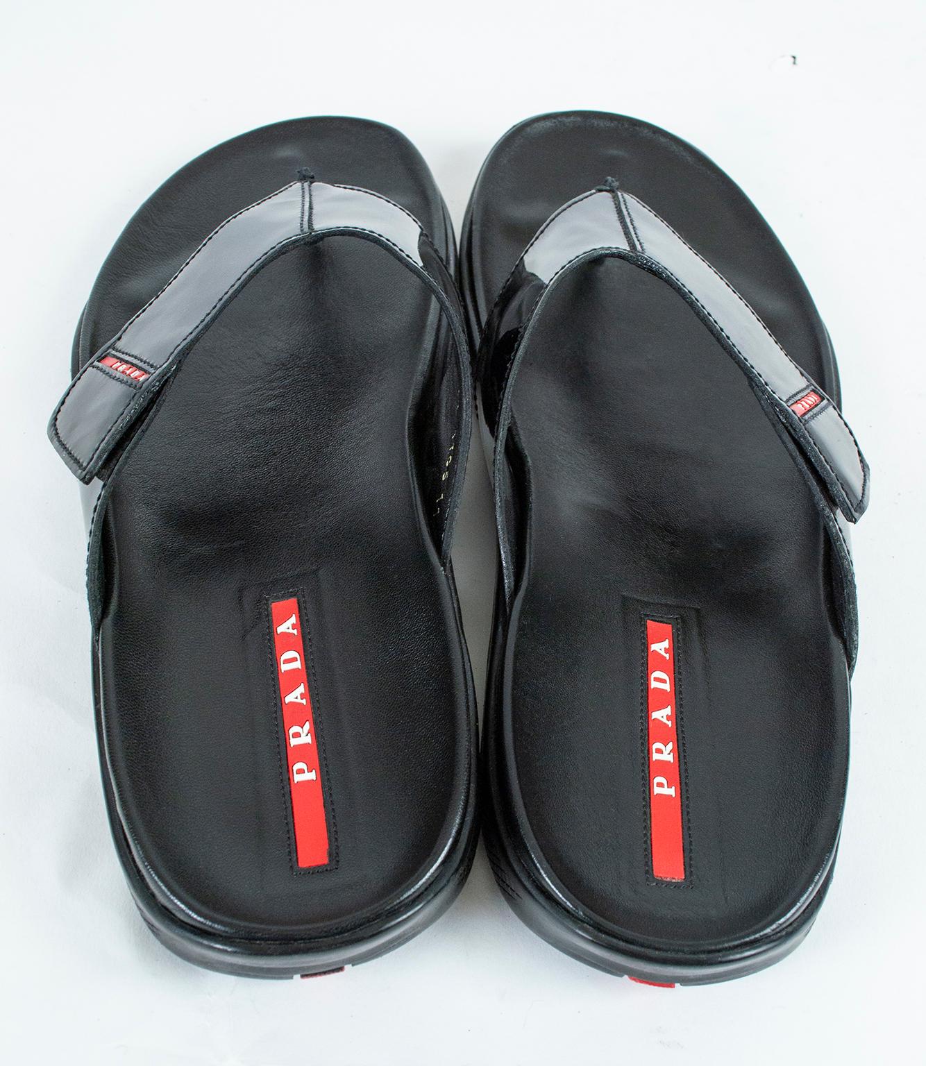 men's prada flip flops