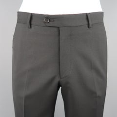 Men's PRADA Size 34 Black Wool / Mohair Flat Front Dress Pants