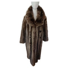 men's raccoon fur coat size M