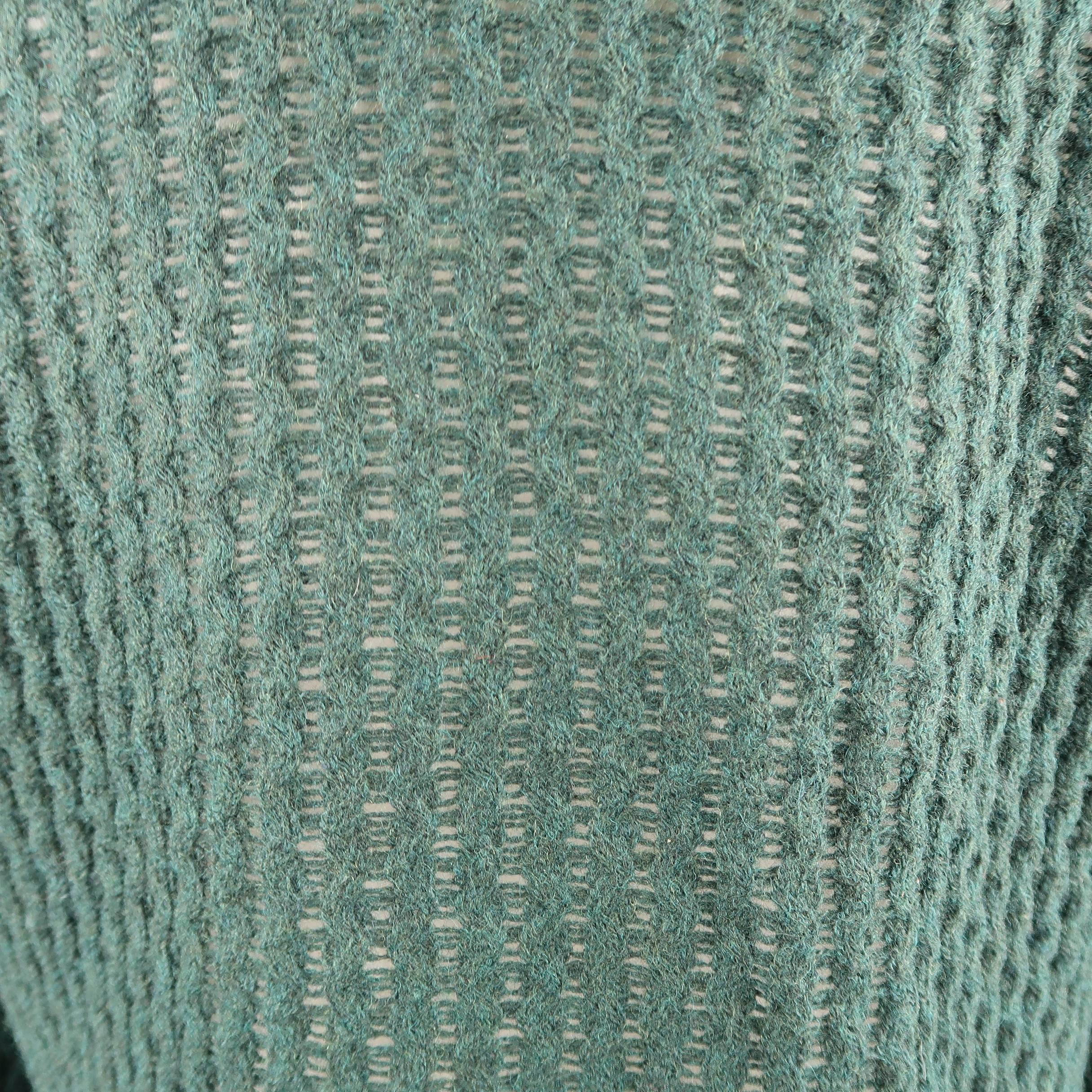 green mesh sweater