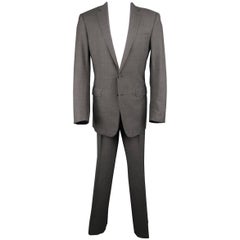 Men's RALPH LAUREN 40 Long Dark Heather Gray Wool / Cashmere 32 33 Suit