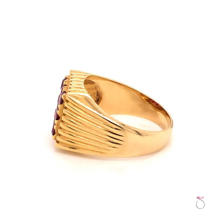 mens gold ruby pinky rings